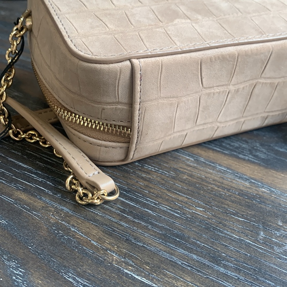 Furla Camelia Greige Suede Mini Crossbody New With Tags - Picture 5 of 10
